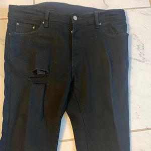 MNML Black Ripped Jeans 33